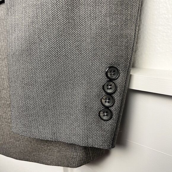 Tazio Italy Mens Light Gray Two Piece Suit Ultra Slim 46L/40 (46L/31) Wool Touch - Picture 3 of 16